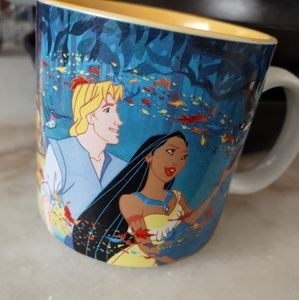 Pocahontas and John Smith Disney mug